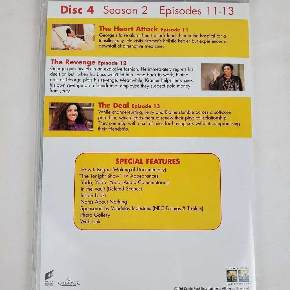 Seinfeld Season 1 & 2 DVD 4-disc Set